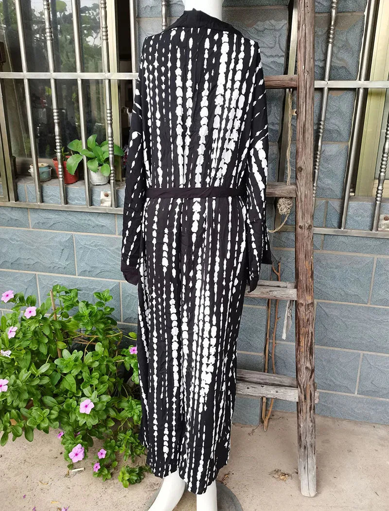 2026 Women's Kaftan Beach Cover-Up Dress - Stylish Long Tunic for Summer Bikinis & Beachwear