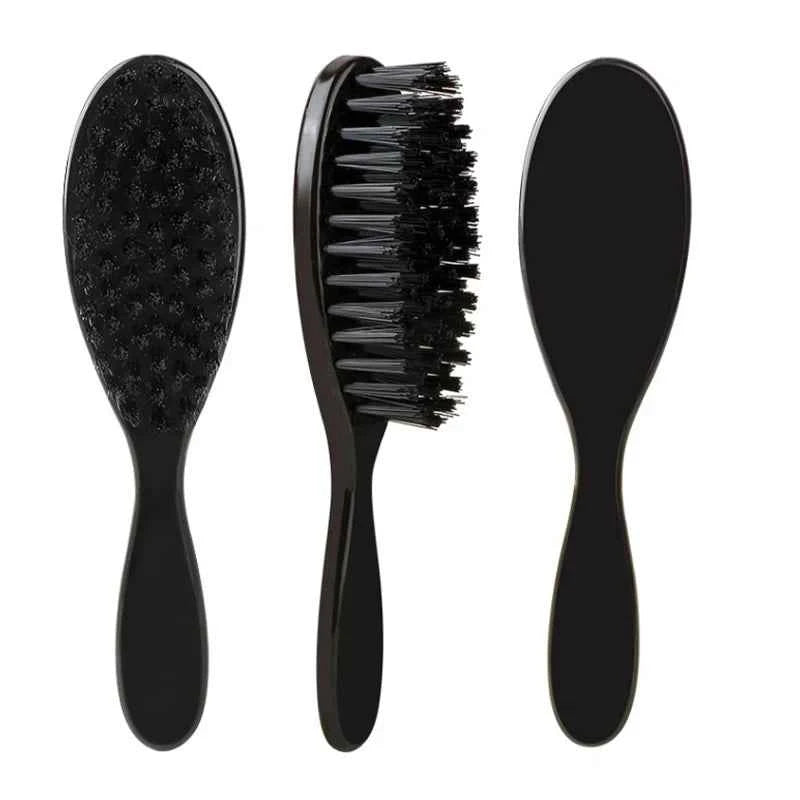 1PC Black Professional Fade Brush Barber Neck Sweeping Brush Comb Haircut Accessories Facial Cleaning Tools For Men Brushes Comb