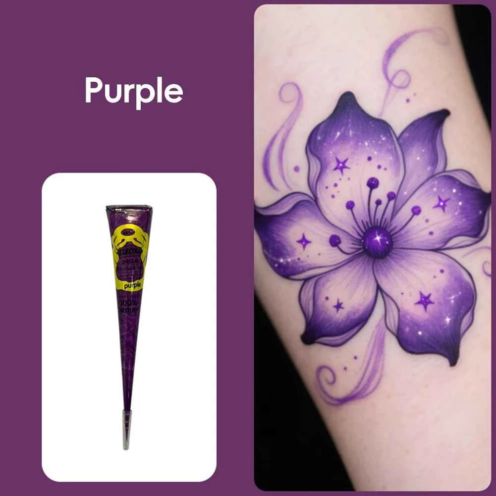 Henna Magic Henna Cones - Vibrant Indian Body Art Paste for Stunning Temporary Tattoos