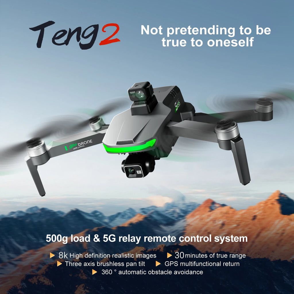 2024 NewS155 Drone With 8K Camera A22 360° Laser Obstacle Avoidance 5G Digital Image Transmission PTZ Anti-Shake EIS Camera FPV