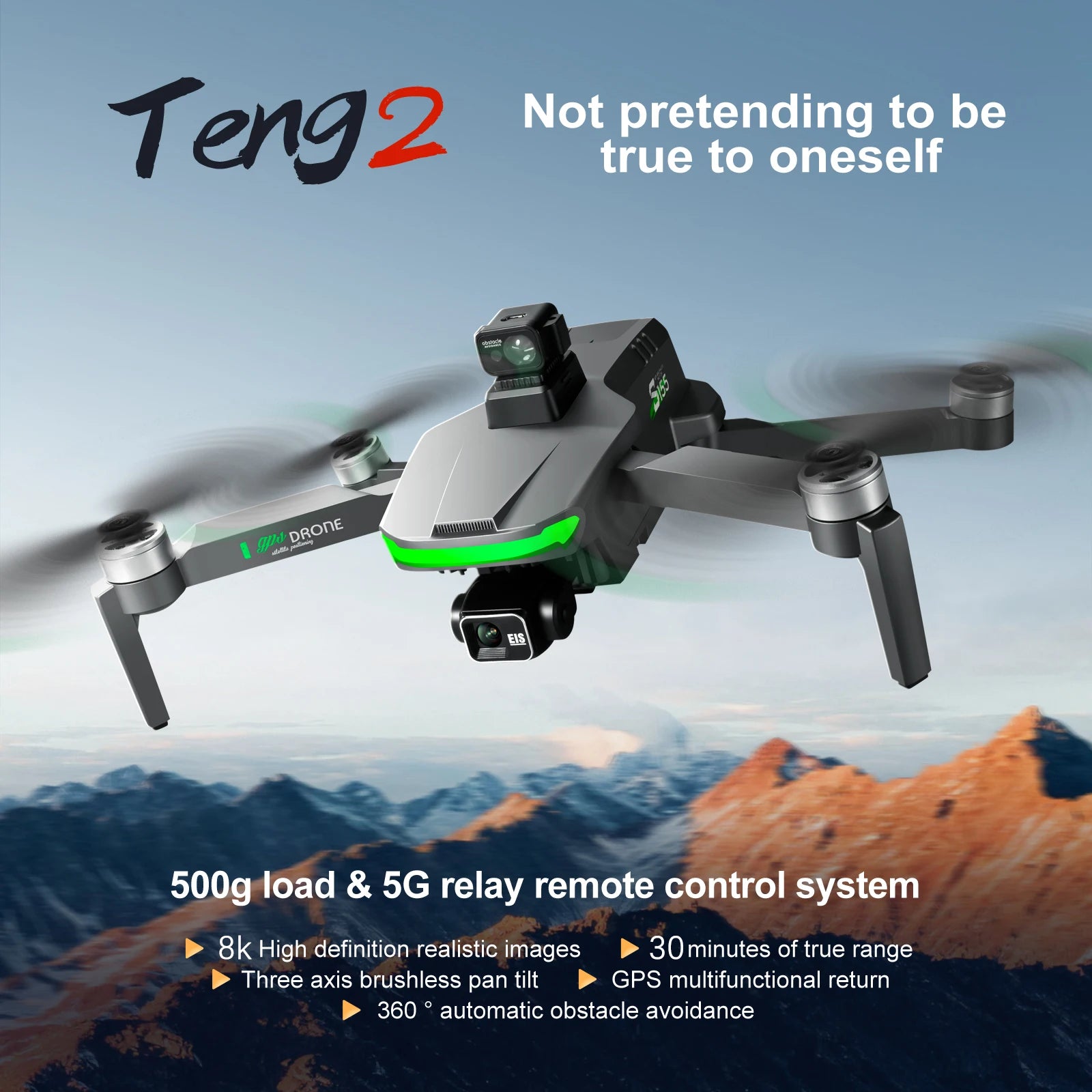 2024 NewS155 Drone With 8K Camera A22 360° Laser Obstacle Avoidance 5G Digital Image Transmission PTZ Anti-Shake EIS Camera FPV