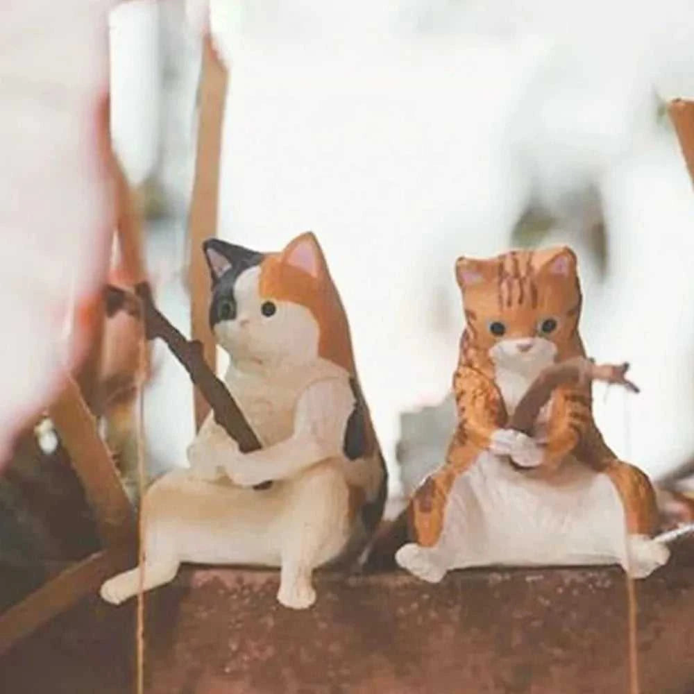 Fish Tank Fishing Cat Hanging Creative Landscape Office Ornaments Fishing Fun Mini Decorative Micro-Landscape The jack market .AU The jack market .AU Fishing Gear $ 21 14:29