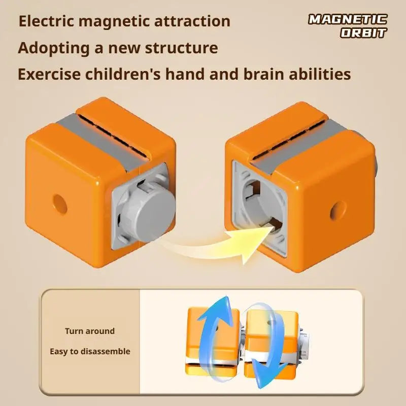 62/105/167PCS Magic Track Cube ChildrenS Educational High-Speed Rail Train Toy Boys And Girls Intellectual Diy Building Blocks