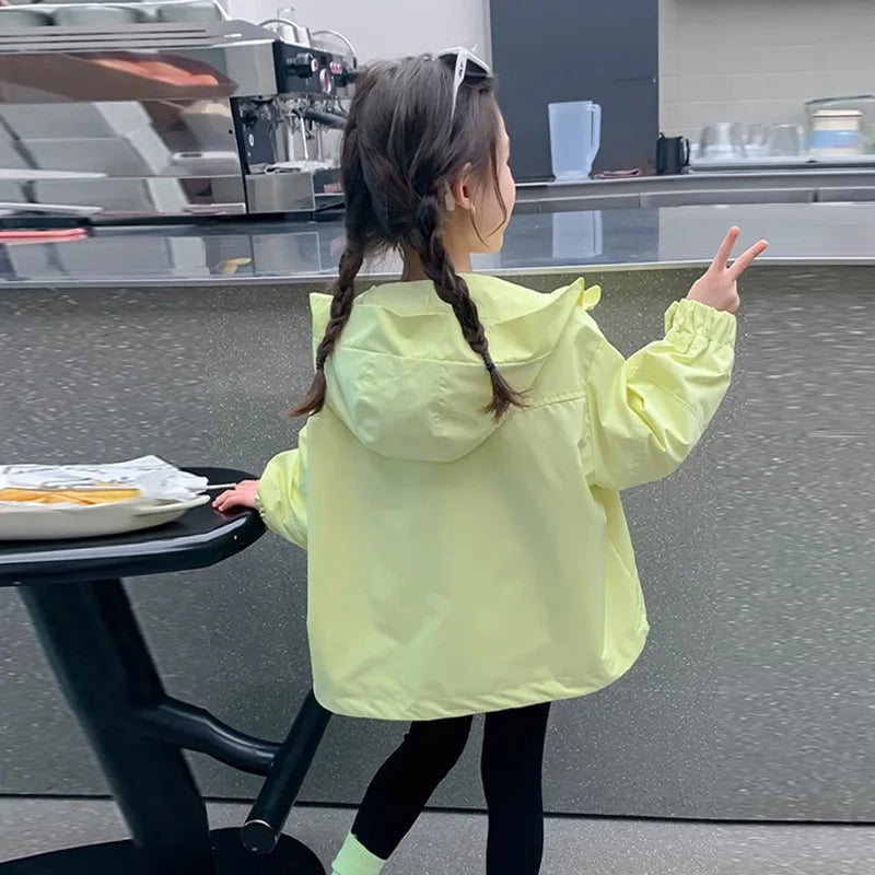New Girl's Jacket Spring Children Hooded Coats Kids Autumn Fashion Clothes Outerwear Children's Casual Windbreaker Jackets