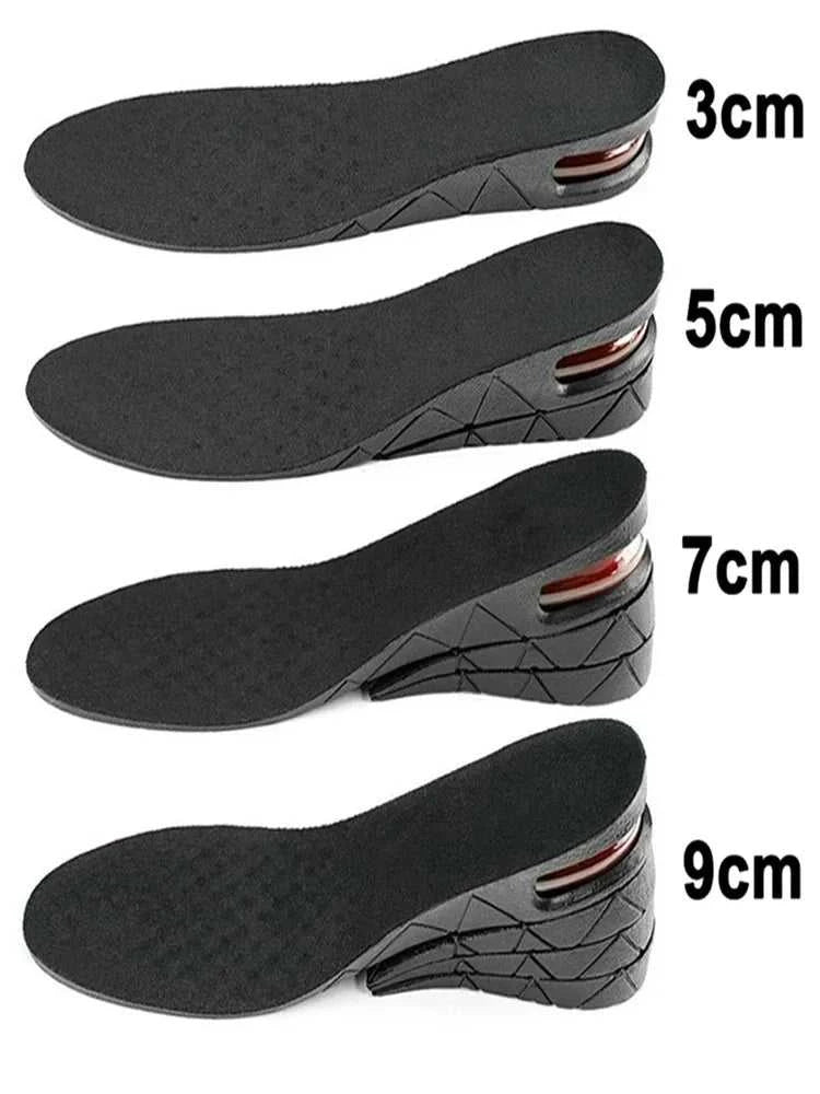 3-9cm Invisible Height Increase Insoles 3 Layer Air Insert Adjustable Cut Heel Insert Men Women Shock Absorbing Growing Sole The jack market .AU The jack market .AU Step Up Your Style: Trendy Shoes for Every Occasion! $ 52 14:691#3CM-Black