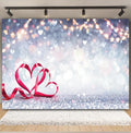 Valentine's Day Backdrop Glitter Light Bokeh Red Love Heart Flower Wedding Party Couple Portrait Photography Background Decor