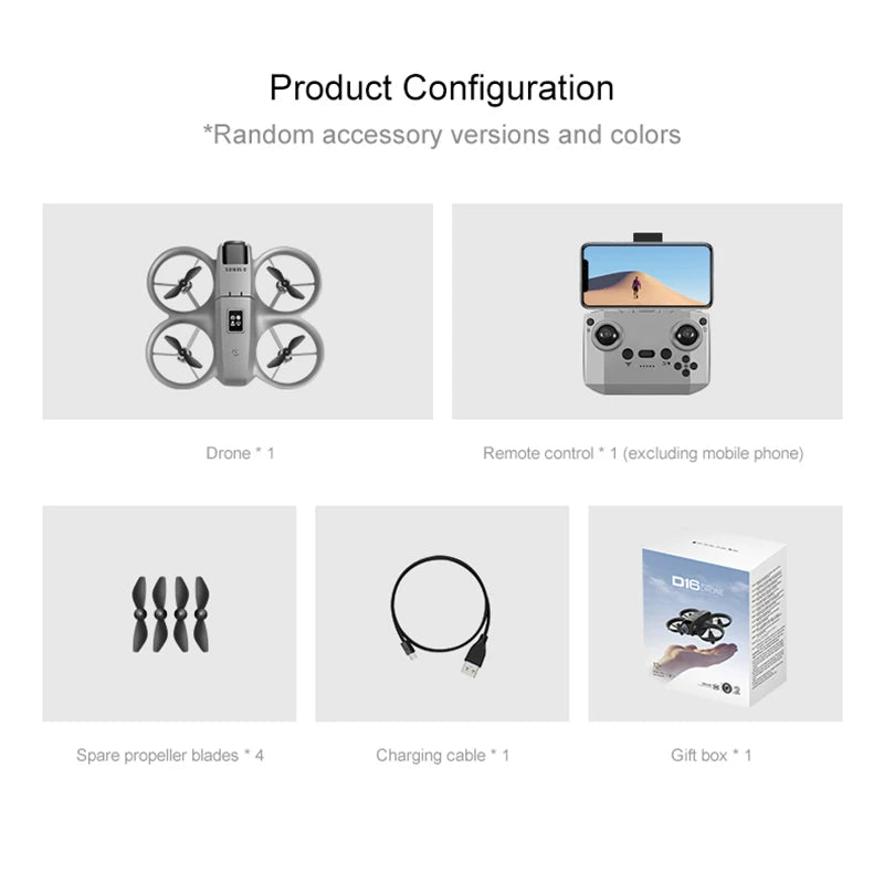New D16 Mini Drone 8K HD Dual Camera GPS Positioning Profesional 180° Electric Adjustable Obstacle Avoidance Bushless UAV 2026