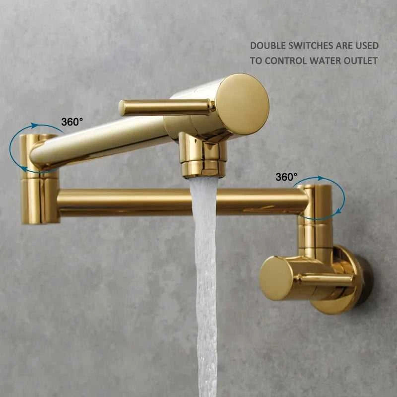 Brass Pot Filler Tap Wall Mount Foldable Kitchen Faucet Single Cold Single Hole Sink Tap Rotate Folding Spout Chrome Gold Black The jack market .AU The jack market .AU Home $ 174 14:29#Chrome Type A