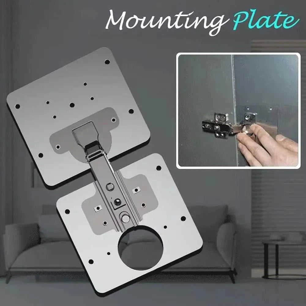 Stainless Steel Kitchen Cabinet Hinge Repair Plate Silver with 4 Screws Furniture Drawer Hinge Fixing Plate Easy to install The jack market .AU The jack market .AU Home $ 50 <none>