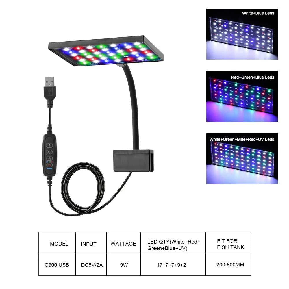 Fish tank LED light, scenery creation, color enhancement, ornamental, color-changing, lighting, adjustable timer USB type The jack market .AU The jack market .AU Fishing Gear $ 42 14:29#C300
