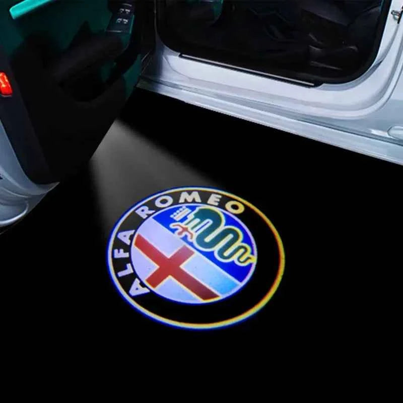 2pcs FOR Alfa Romeo LED Car Door Welcome Light Logo Projector Giulia Giulietta Mito Stelvio Brera 147 156 159 car-styling