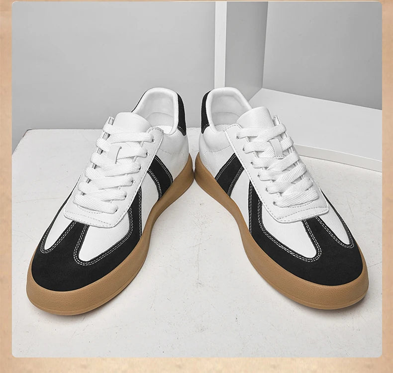 Men Women Genuine Leather Casual Elevator Shoes Leisure Sneakers Sports Zapatos Mujer Men's Height Increasing Shoes Tennis Shoes