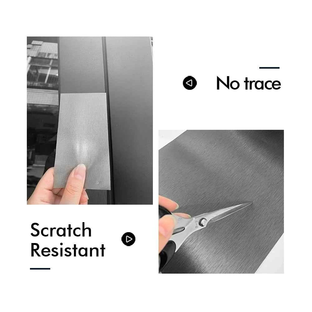 Vinyl Wrap Balck Brushed Aluminum Vinyl Wrap Film Waterproof PVC Car Wrap Air Release Grey Matt Brushed Computer Car Accessories
