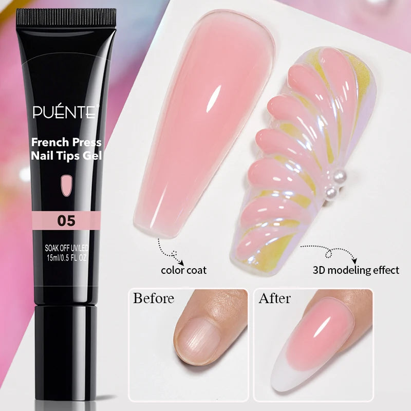 BrandName Chrome Mirror Effect Gel Polish - 5ml Golden Silvery Metallic Liner for Stunning French Nail Art