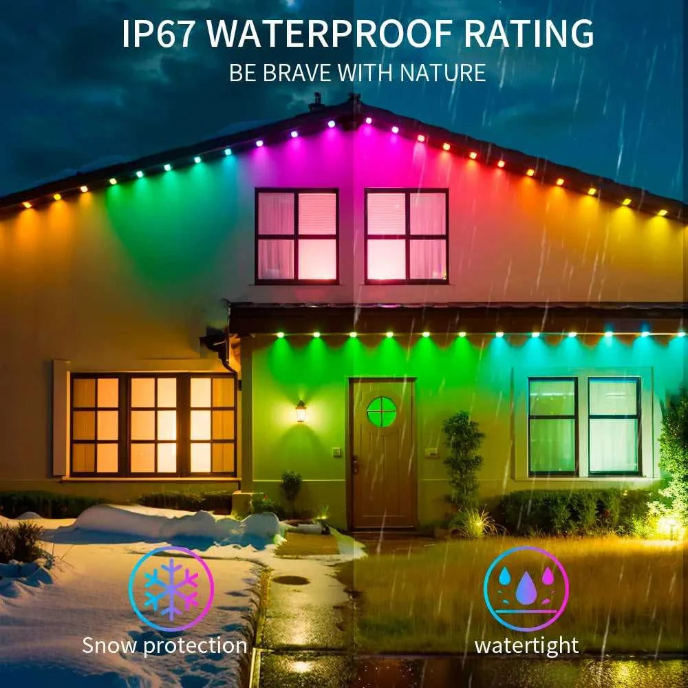 5054 16703IC(WS2811 WS2812B) Outdoor Eaves LED Light String Kit 2.4G BEL+WIFI Controller Work With Alexa Google Home Assistant The jack market .AU The jack market .AU Home $ 224 136:9131281595#Eaves LED Light;14:233220333#UK Plug;380:42061083#45m
