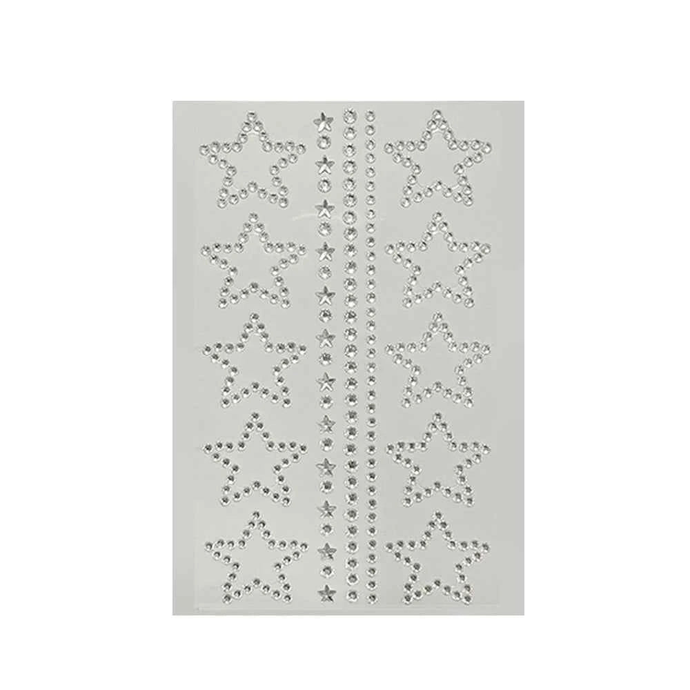 GlamSpark 3D Waterproof Rhinestone Face Jewelry Stickers - Self-Adhesive Pearl Eye Makeup Decor