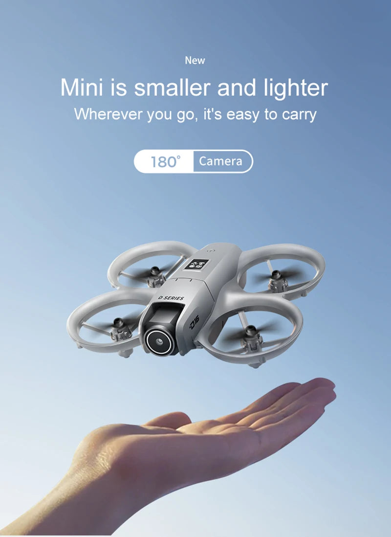 New D16 Mini Drone 8K HD Dual Camera GPS Positioning Profesional 180° Electric Adjustable Obstacle Avoidance Bushless UAV 2026