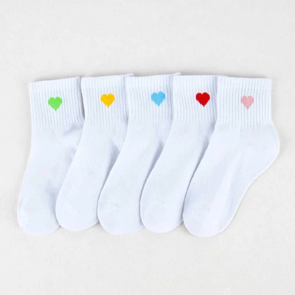 5 Pairs Girls Socks Cute Heart Pattern Comfortable Kids White Socks The jack market .AU The jack market .AU Mum & Kids: Essential Products for Every Family $ 23 5:201336222#S 1-3Y 11-13cm