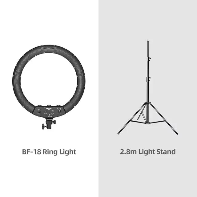 AMBITFUL 18" 21" 50W LED Ring Light Annular Lamp Bi-color 3000K-6000K  + Remote Control for Video YouTube Ringlight Makeup Light