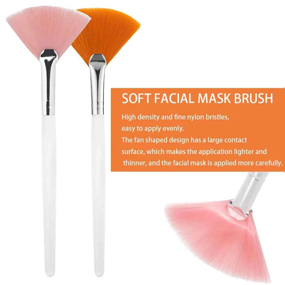 3/9 Pieces Facial Fan Mask Brushes Soft Mask Brush Applicator Esthetician Facial Mask Brushes For Women Girls Cosmetic Tools