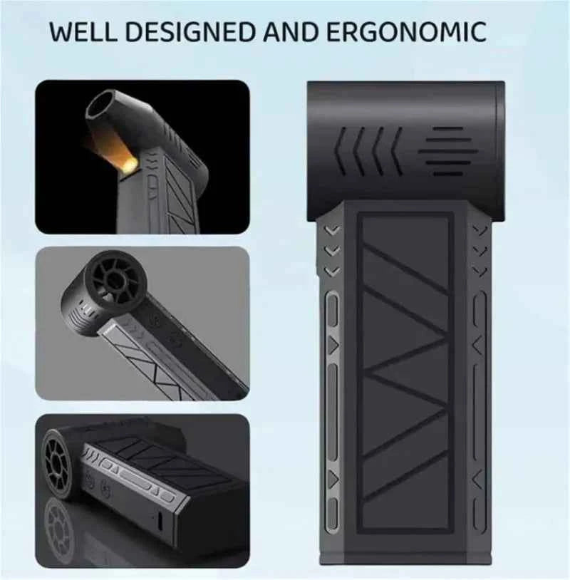 130000RPM Turbofan Powerful Snow Blower 52M/S Jet Fan 6000Mah Brushless Motor Handheld Duct Portable Type-C Charging