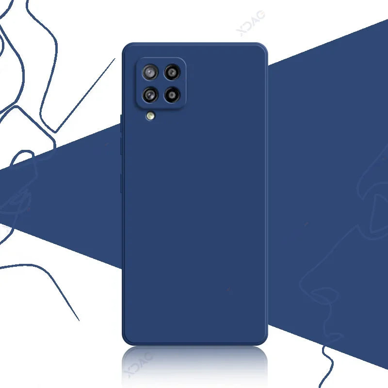 Samsung Luxury Soft Square Liquid Silicone Case - Ultimate Protection for Galaxy A22 4G & A42 5G