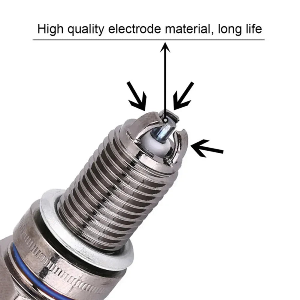 Racing Spark Plug 3 Triple Electrode A7TC D8TC For GY6 CG 50 70 110 125 150CC Motorcycle Atv Scooter Motorcycle Ignition 1/2Pcs