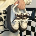 Fashion 2025 Round Toe Lace Up Women's Shoes Offers Trends Original 39 Walking Y2k New Aesthetic Cheap Ladies Footwear On Sale