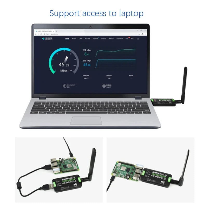 BAAE Waveshare SIM7600G-H 4G DONGLE Module an Internet Access Module for Raspberry Pi GNSS Global Communication