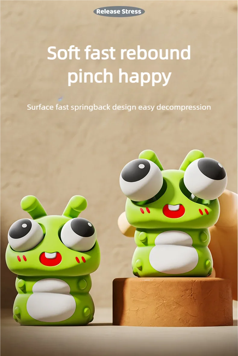 Pop Eye Cartoon Insect Animal Squishy Squeeze Novelty Toy Squishy Fidgeting Fun Antistress Adult Sensory Toys Kids Toys Gifts