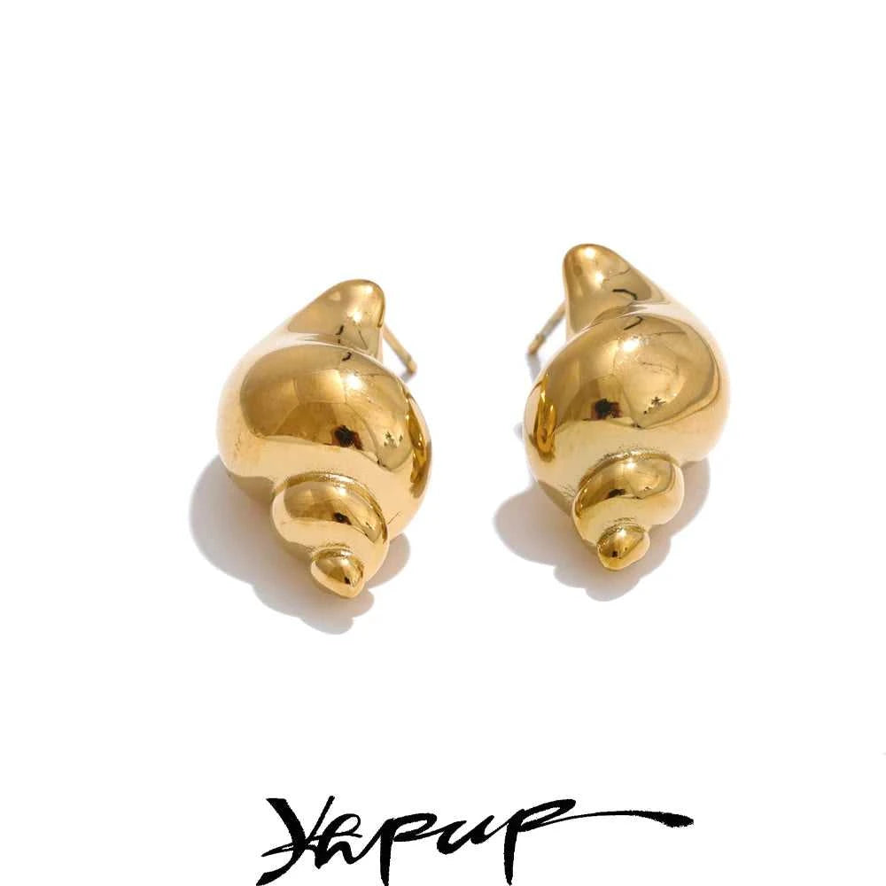 Yhpup Ocean Element Stainless Steel Metal Texture Conch Stud Earrings for Women Popular Summer Holiday Jewelry Bijoux Femme The jack market .AU The jack market .AU Jewellery & Chains $ 53 200001034:361181#YH5129A Platinum