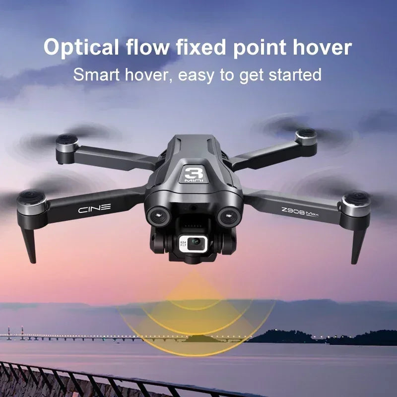 Z908 Pro Max Outdoor Drone Dual Camera Professional Brushless Motor GPS Optical FlowObstacle Avoidance Folding Quadcopter 8K