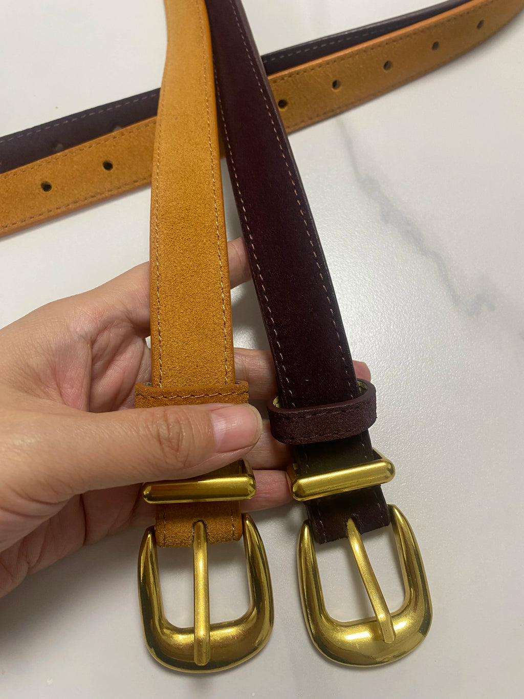Women's Fashion Faux Suede Genuine Leather Corset Female Cummerbund Coat Waistband Dress Decration Narrow Belt J553