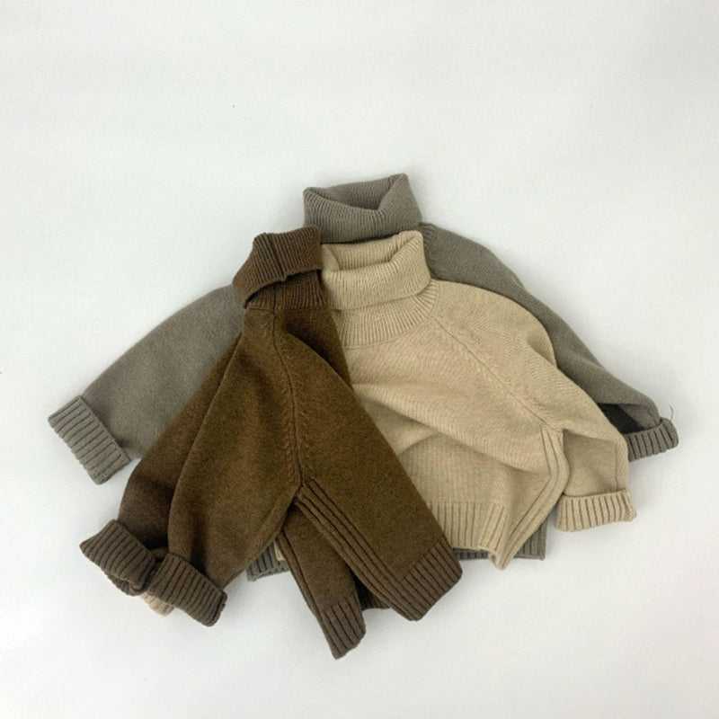 Children Turtleneck Sweater Knitted Pullover Sweater Winter Warm Slip Over Outfit Long Sleeves Hoodies for Kids Age 1-6T The jack market .AU The jack market .AU Mum & Kids: Essential Products for Every Family $ 45 14:691#Gray;200000463:200004188#100 for 3T
