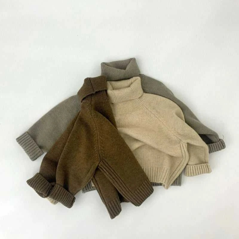 Children Turtleneck Sweater Knitted Pullover Sweater Winter Warm Slip Over Outfit Long Sleeves Hoodies for Kids Age 1-6T The jack market .AU The jack market .AU Mum & Kids: Essential Products for Every Family $ 45 14:691#Gray;200000463:200004188#100 for 3T