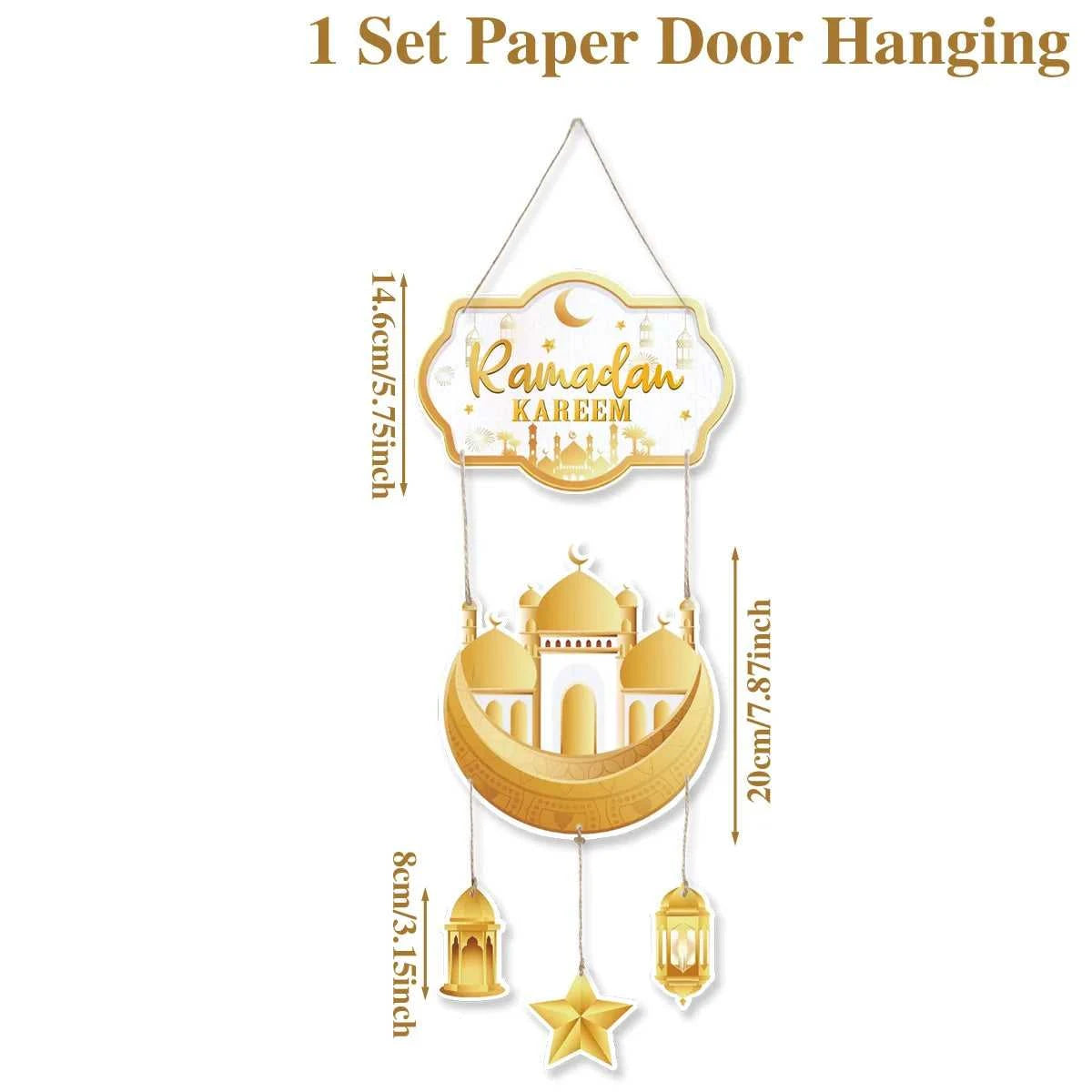 Eid Mubarak Door Hanging Flag Kareem Ramadan Decor for Home 2025 Ramadan Mubarak Islamic Muslim Party Decor Happy Eid Al Adha The jack market .AU The jack market .AU Home $ 20 14:202418806#paper door hanging 3