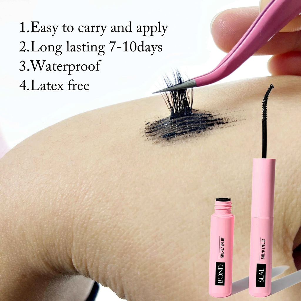 LuxeLash Eyelash Glue Kit - Long-Lasting Bond & Seal + Lash Remover + Precision Tweezers for Flawless Home Application