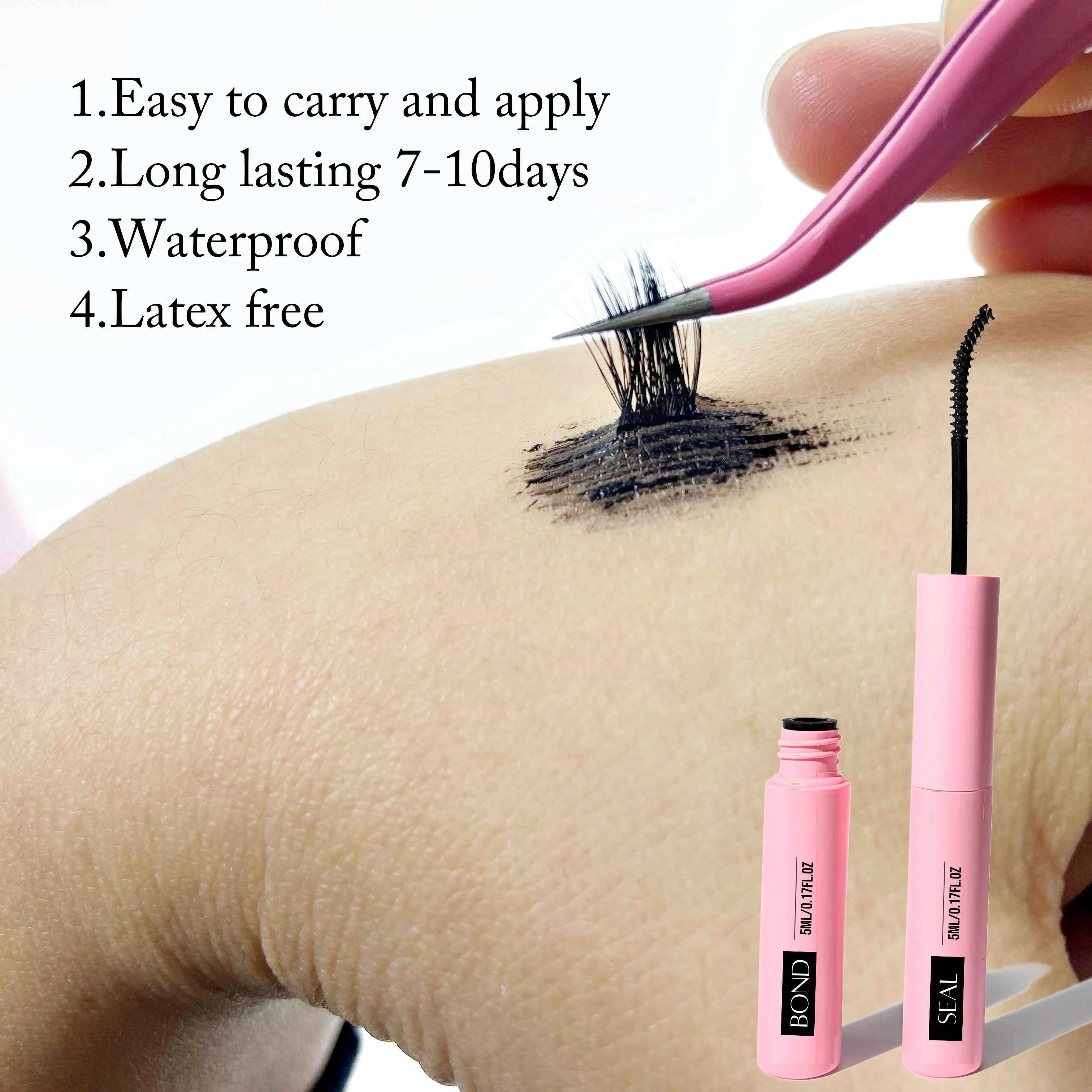 LuxeLash Eyelash Glue Kit - Long-Lasting Bond & Seal + Lash Remover + Precision Tweezers for Flawless Home Application