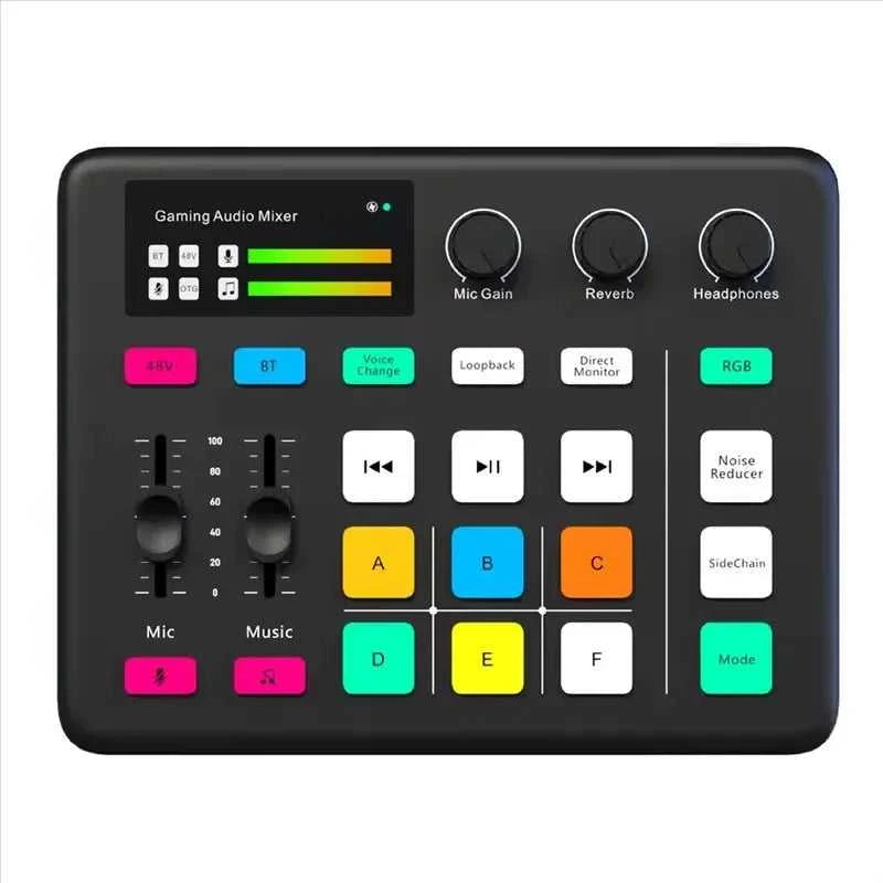 Live Sound Card with DJ Mixer Effects Audio Interface Voice Changer BT compatible Stereo Audio Mixer for LIVE Streaming F998 The jack market .AU The jack market .AU Accessories Electronics $ 157 14:200004870#Black and 2 vhf mics