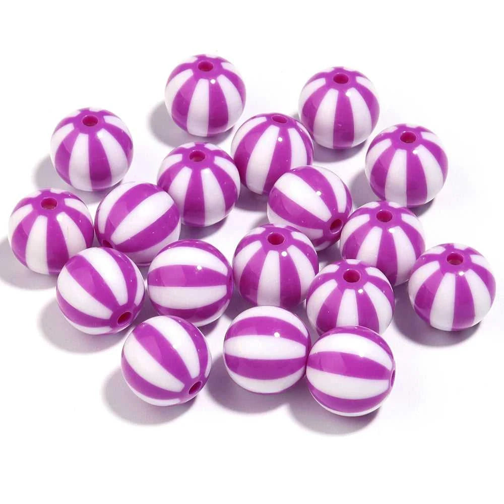 12-20mm Acrylic Large Hole Beads Colorful Stripes Round Loose Spacer Beads for Diy Bracelet Necklace Jewelry Accessories The jack market .AU The jack market .AU Jewellery & Chains $ 48 14:175#Rose Red;200000196:1071#20mm Hole 3mm 10Pcs