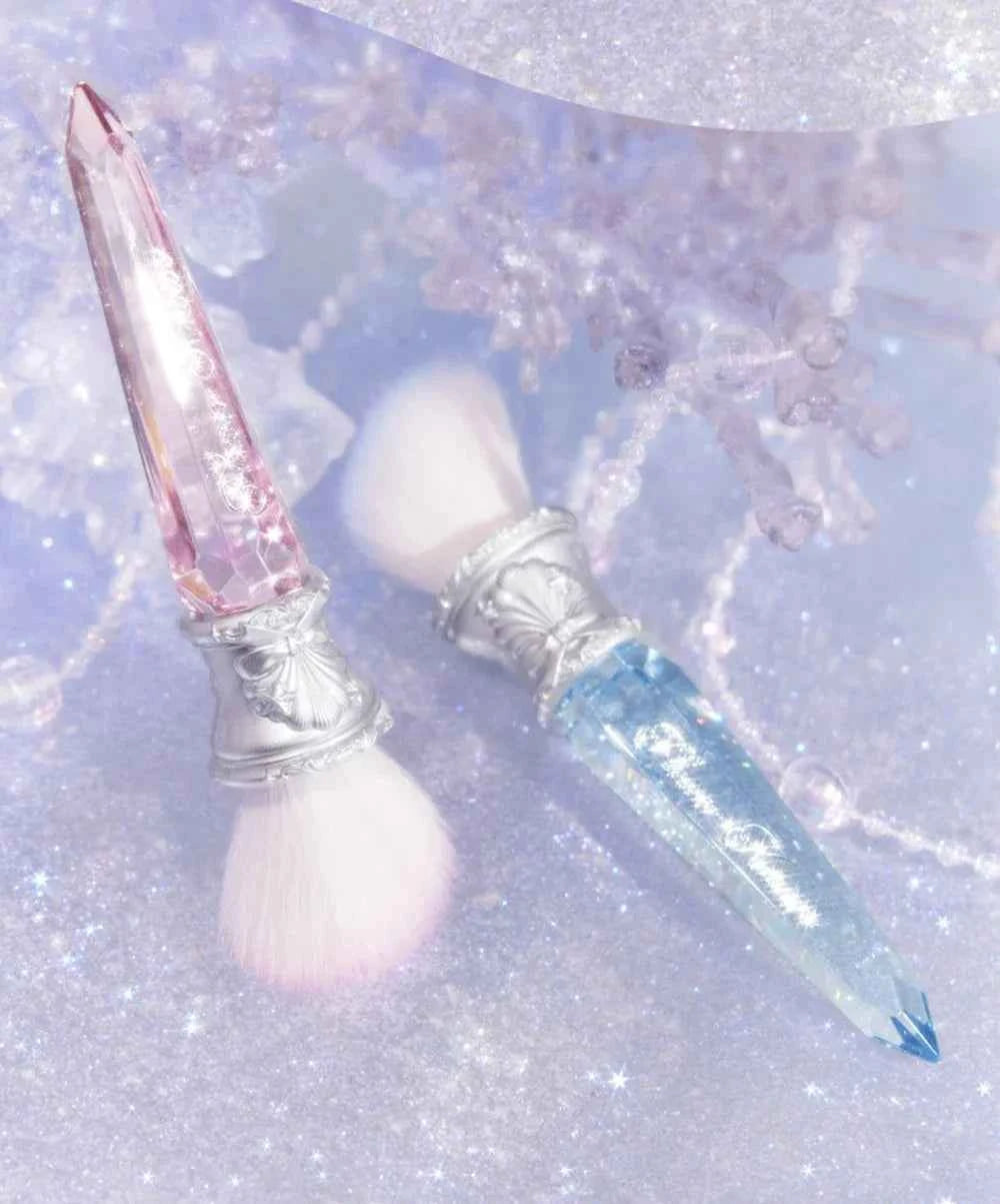 Flower KnowShell Jewel Butterfly Blush Brush - Cloud-Shaped Angled Bristles for Flawless Application