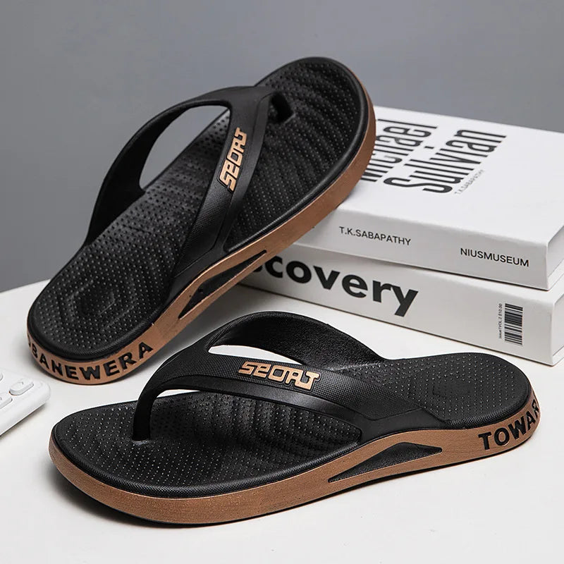 Wholesale Men's Flip Flops Non-Slip Beach Slippers - Outdoor Sandals Breathable Fashion Summer for Men