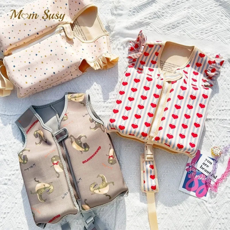 Baby Boy Girl Float Swimsuit Toddler Child Foam Safety Swimming Training Vest Summer Kid Swimming Clothing Swim Bath Pool 2-8Y