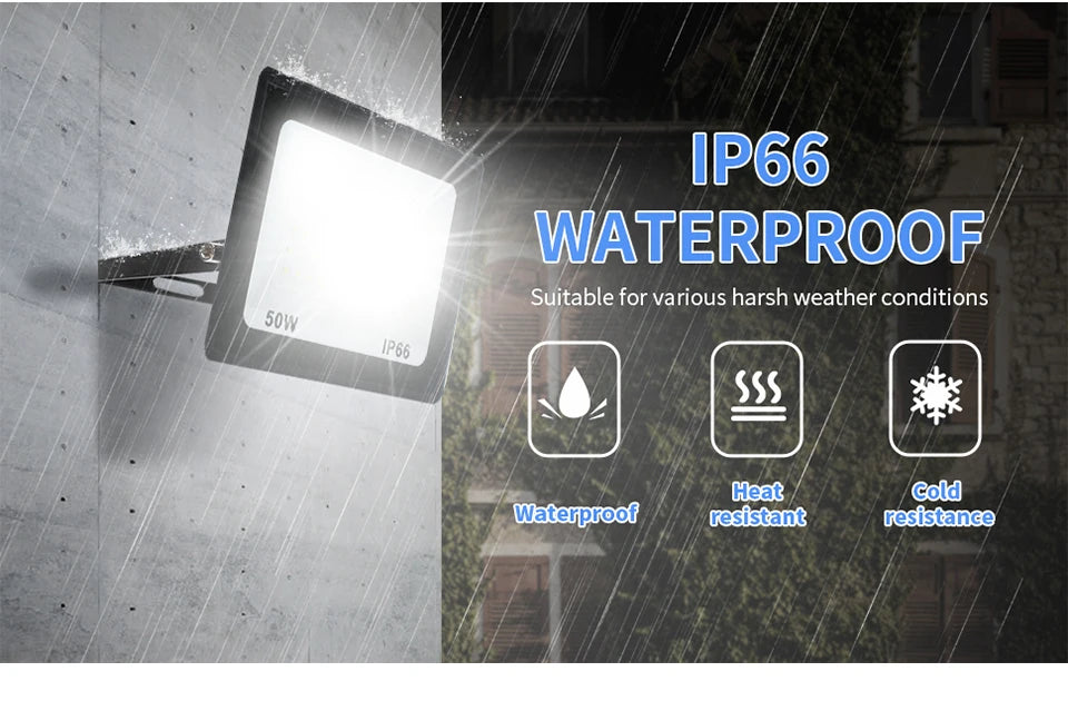 LED Flood Light 10W 20W 30W 50W 100W AC 220V LED Floodlight IP66 Waterproof Reflector Spotlight Street Light Outdoor Garden Lamp - Jack market 1988Jack Market 1988