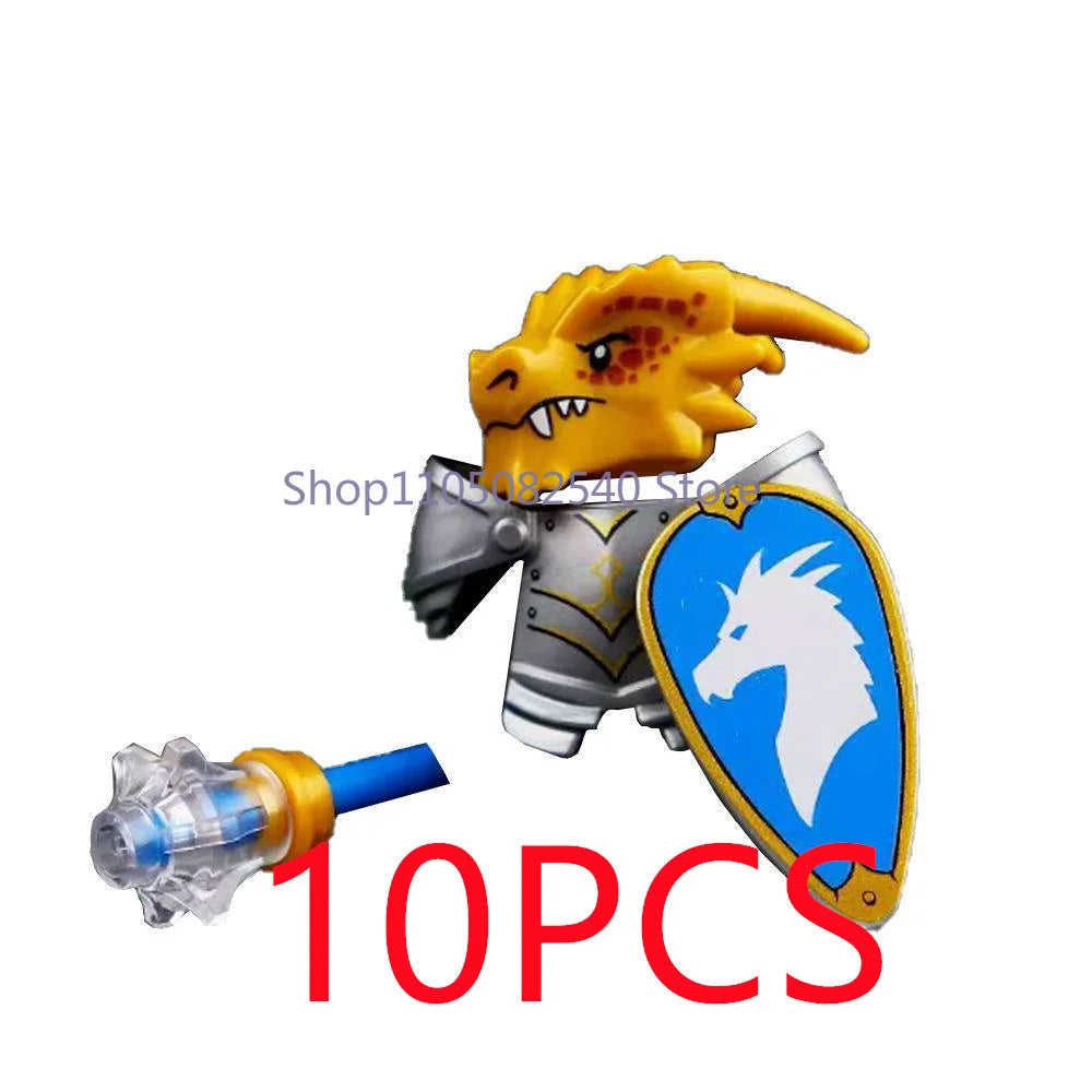 MOC Military Soldier Movie Character Building Blocks Accessories Medieval Castle Knight Helmet Shield Mini Brick Gift Toy E008