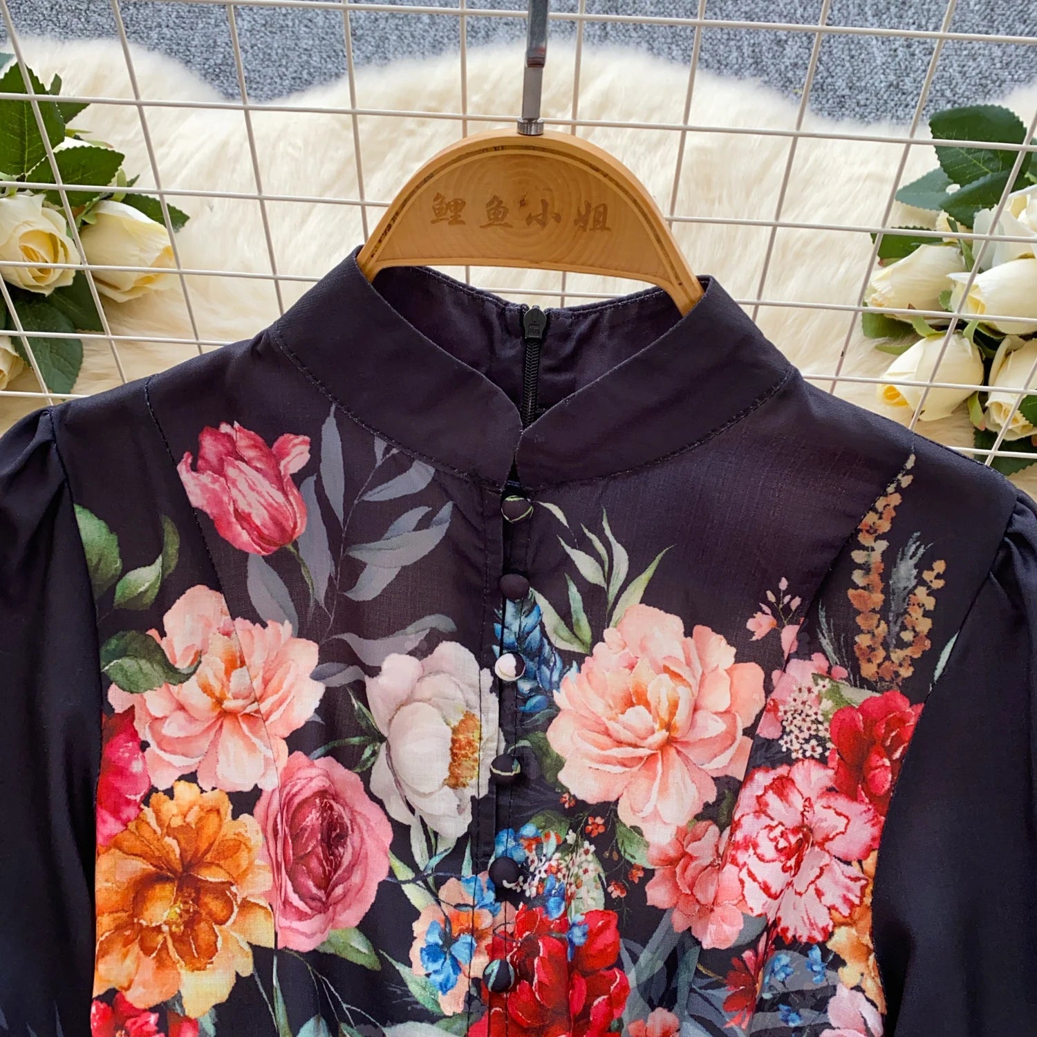 France Elegant Vintage Palace Evening Dress Women Sashes Button Print Short Party Dress Female Casual Chic Festival Clothing New