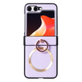 Grain Of Cloth Diamond Ring Magnetic Stand Case for Samsung Galaxy Z Flip 3 4 5 6 7 - Stylish & Functional Protection