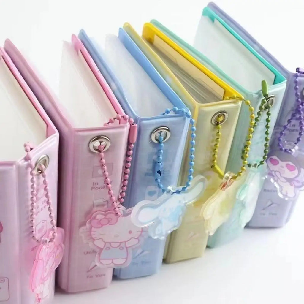Hello Kitty Refillable Photo Album Cute Cartoon Design for Kpop Star Cards Collection Kawaii Memory Book with PVC Sleeves Gift