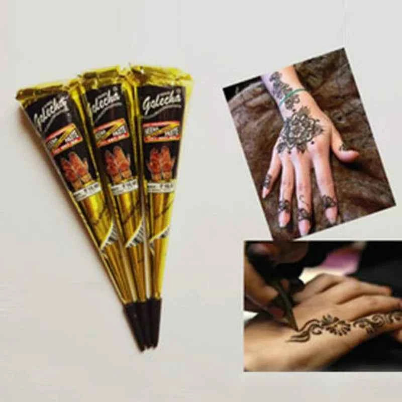 Henna Magic Henna Cones - Vibrant Indian Body Art Paste for Stunning Temporary Tattoos