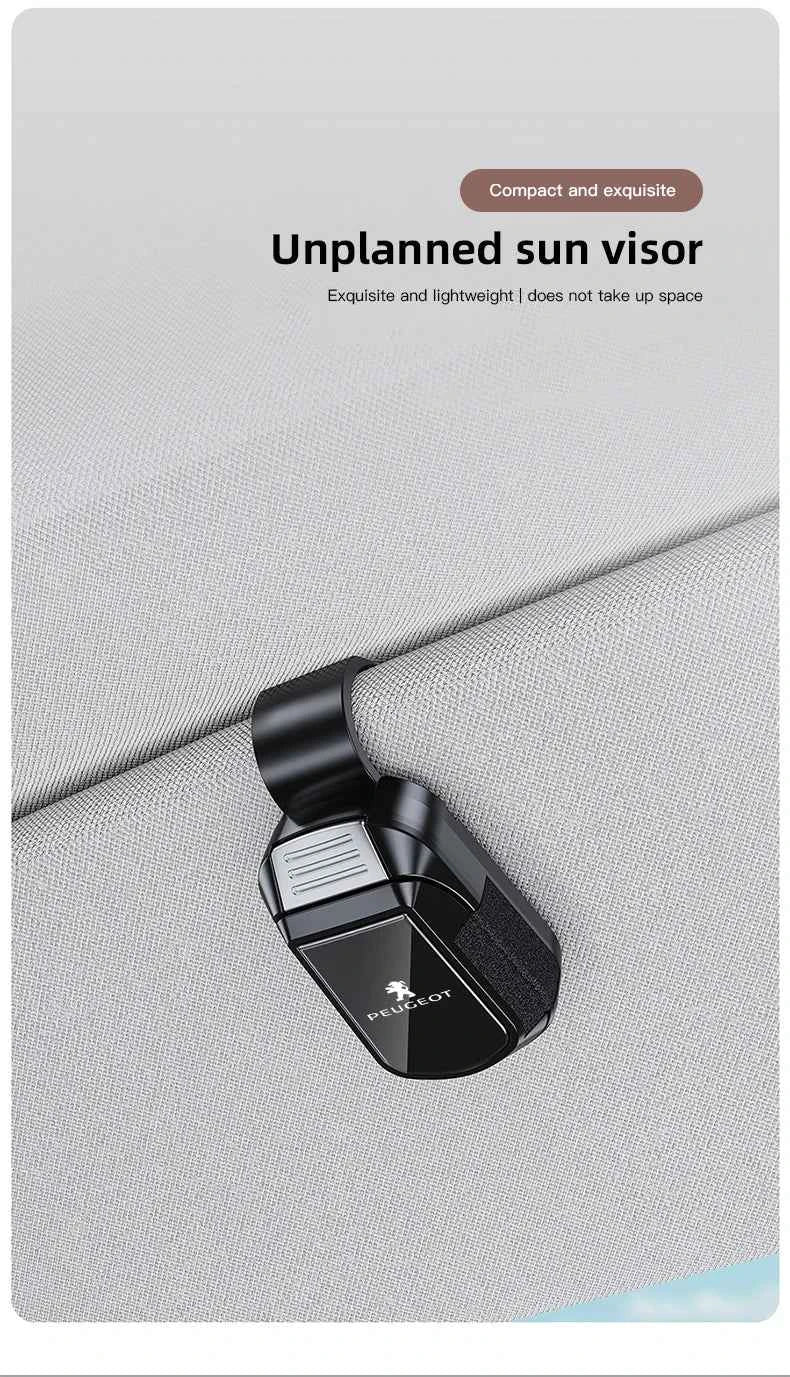 Mirror Style Car Sun Visor Glasses Holder Sunglasses Clip For Peugeot 206 307 308 3008 207 208 407 4008 408 508 2008 5008 301
